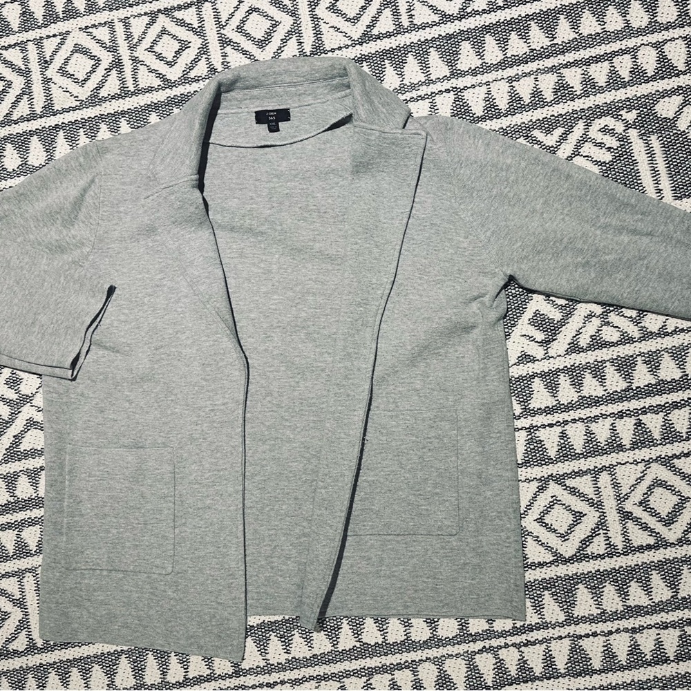 J. Crew Light Gray Sweater Blazer